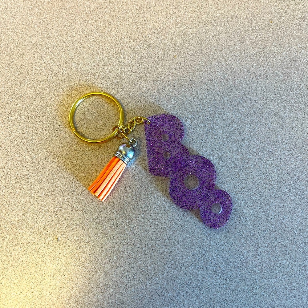 Handmade Halloween Keychain- BOO - Picture 1 of 6